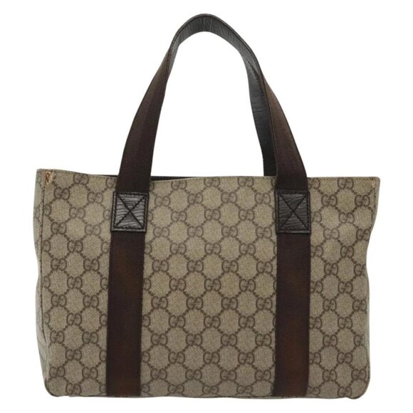 GUCCI GG Supreme Tote Bag PVC Beige Silver 141976 Auth bs28870 - Picture 2 of 16